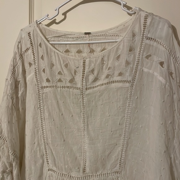 Free People Flowy White Top - Picture 2 of 4